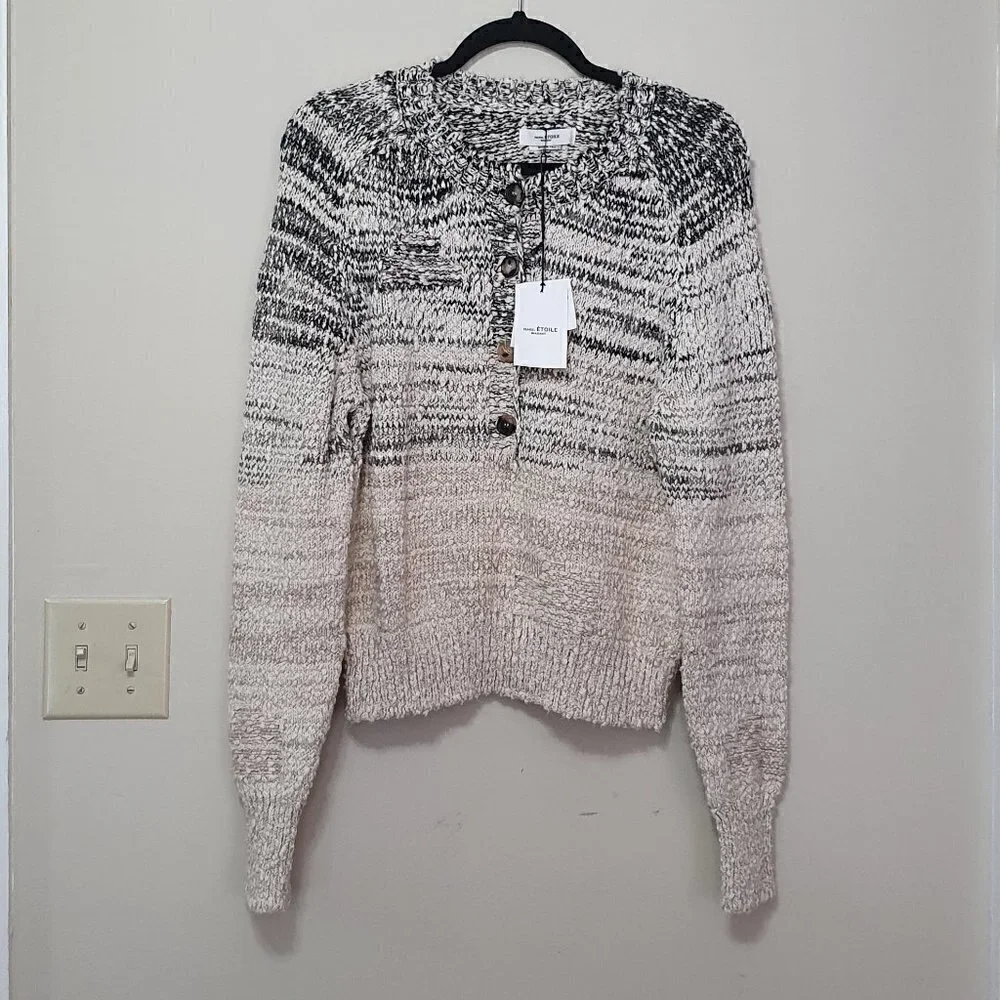 NWT Isabel Etoile Marant Blended Linen Pull Patty Sweater